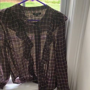 Shinny Plaid Madewell Blouse